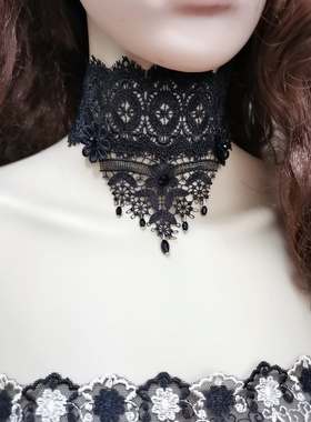 欧美颈链糖蕾丝水波链女