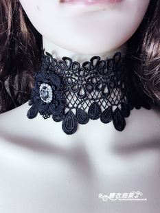 包邮四季围颈脖链项链疤痕遮盖四季锁骨颈链颈纹疤痕遮盖项饰黑色