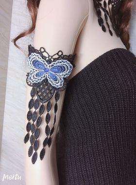 包邮流苏蕾丝手工蝴蝶结松紧礼服