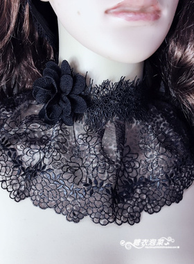 复古锁骨链黑色女王糖衣泡菜蕾丝