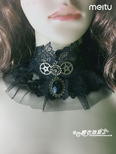 欧美 时尚影楼 钩花蕾丝颈饰 黑色项链假领子女饰品 领花