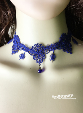 韩国颈饰时尚宝蓝色颈饰糖衣泡菜