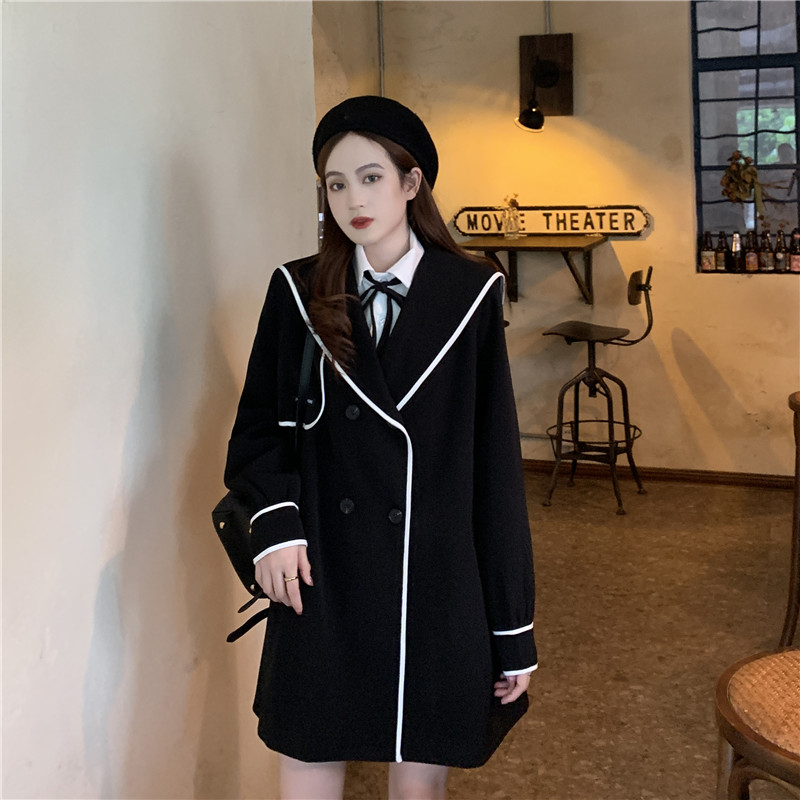 Real price ~ windbreaker coat mid long new autumn casual Hepburn British coat