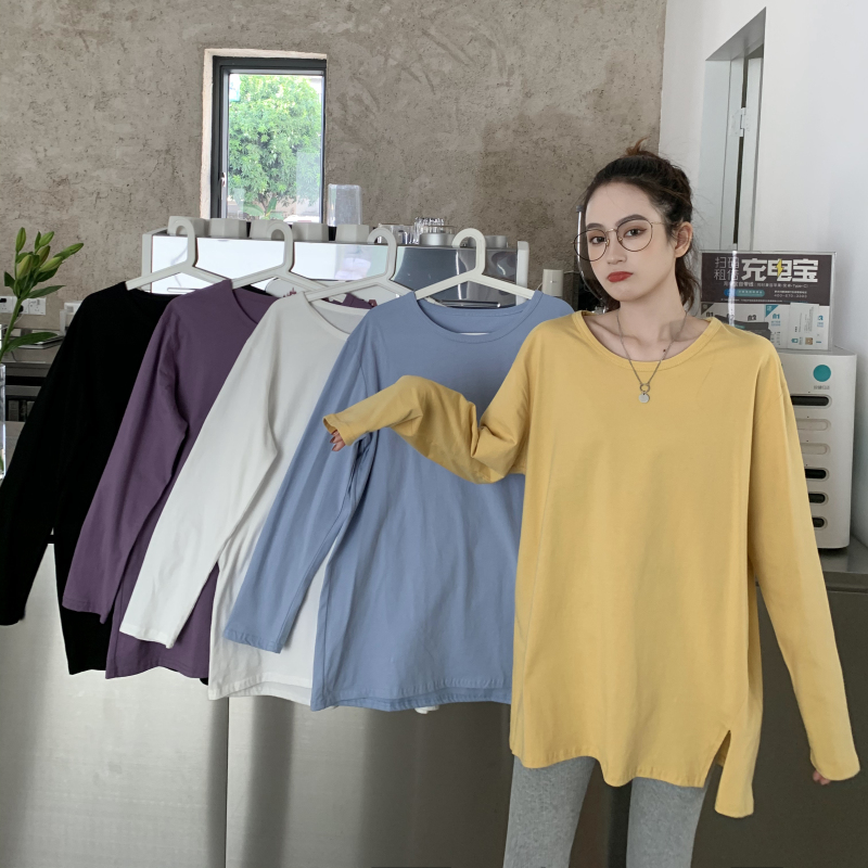 Real shot real price ~ New Korean loose and versatile open cross T-shirt