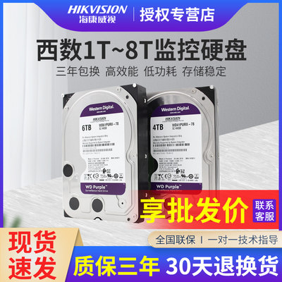 海康威视西数1T-8T监控存储硬盘