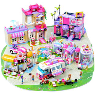 启蒙拼装积木房子公主屋模型我的世界儿童益智玩具女孩城堡摩天轮