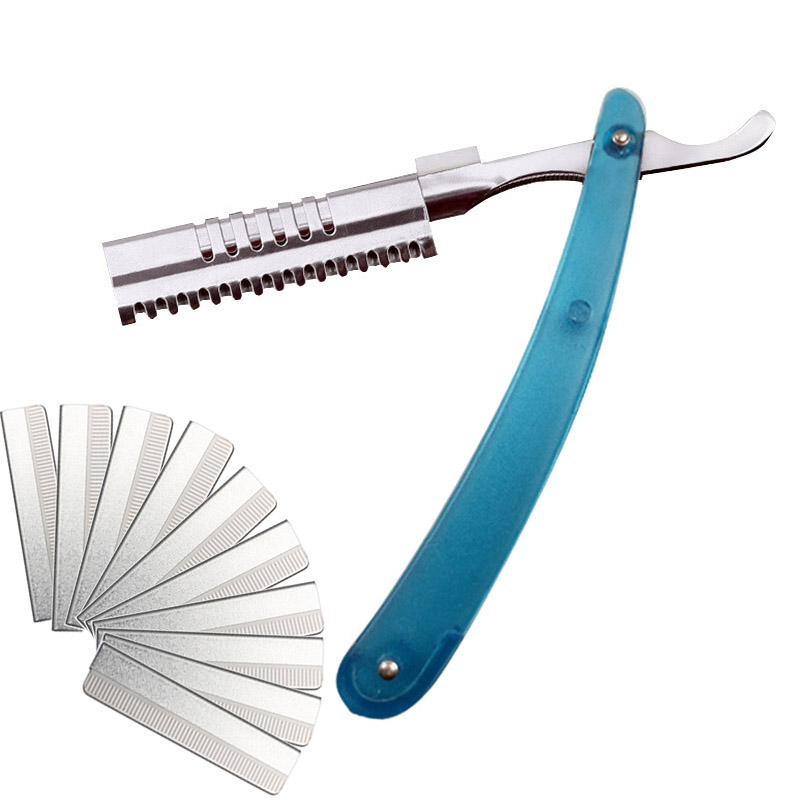 刀片修眉刀送10片德国进口钢材刀片不锈钢刀架毕升大师理发刮胡子