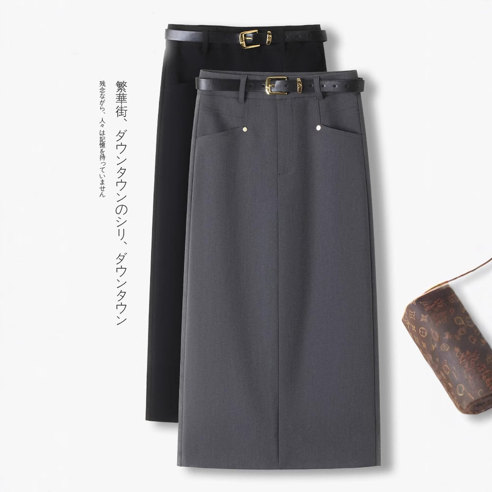 气质西装半身裙女2026春季新款高腰显瘦职业ol包臀直筒裙子