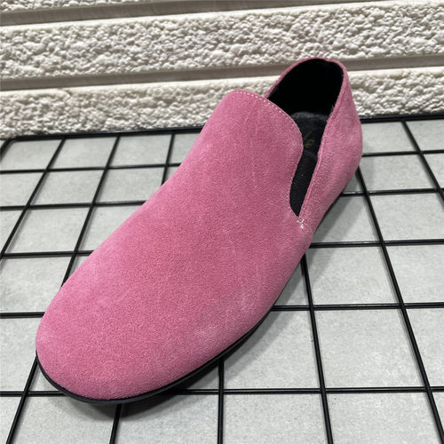 真皮森系一脚蹬平底单鞋女