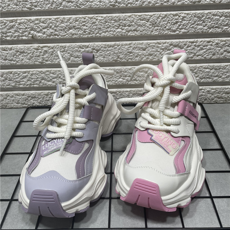 断码处理真皮重工老爹鞋女