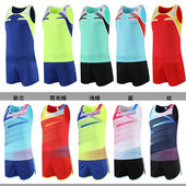 新款 田径训练服男女体育考生比赛服运动背心短跑跑步服