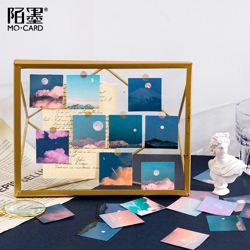 陌墨盒装贴纸46枚星海眠眠