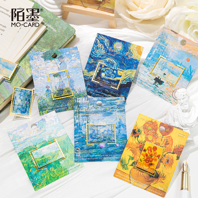 梵高莫奈名画金属书签分页夹
