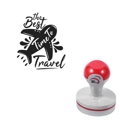 英文飞机旅行图案学生儿童复古可爱光敏手账印章