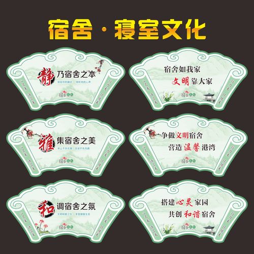 员工职工宿舍文化装饰布置墙贴纸初高中学校小学生寝室文明标语