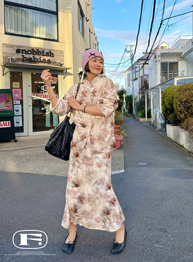 浪漫芙蓉～琉璃琥珀钻石丝绒新中式外套小众高级感上衣半裙套装