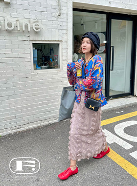 冬日软糯毛绒绒 小众设计师面料高级质感长裙 高腰显瘦半身裙