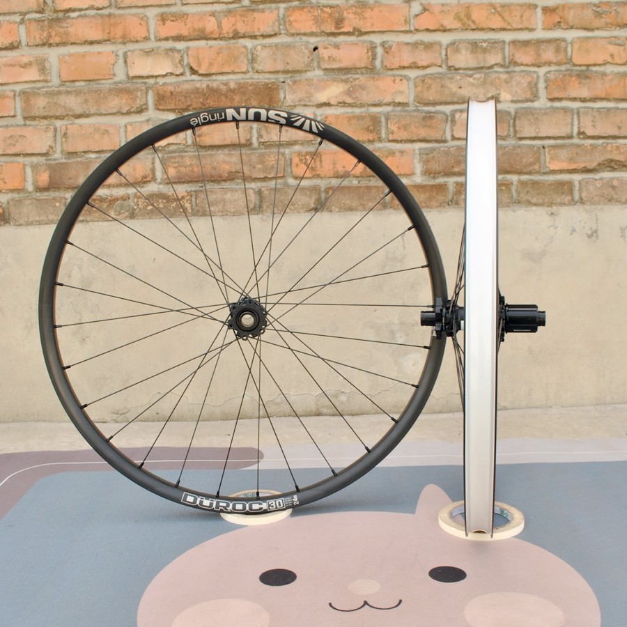 轱辘哥24寸507山地轮组太阳duroc30车圈DT350花鼓dt变径直头辐条