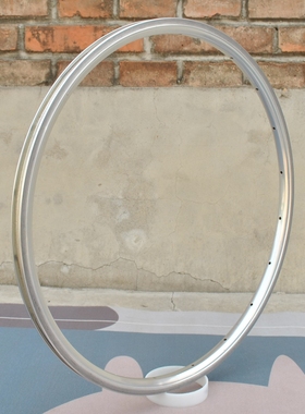 二手无硬伤kinlin nbr 451银色车圈一个20孔圈刹