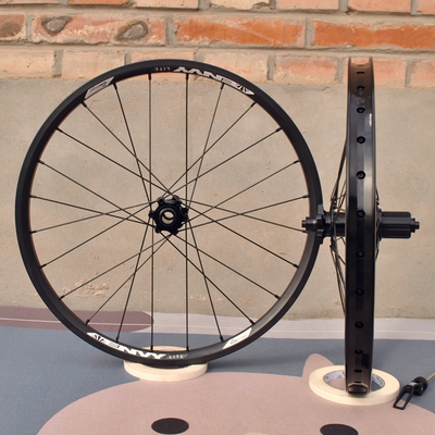 轱辘哥20寸406碟刹轮组前24后32孔koozer 350棘轮花鼓dt辐条