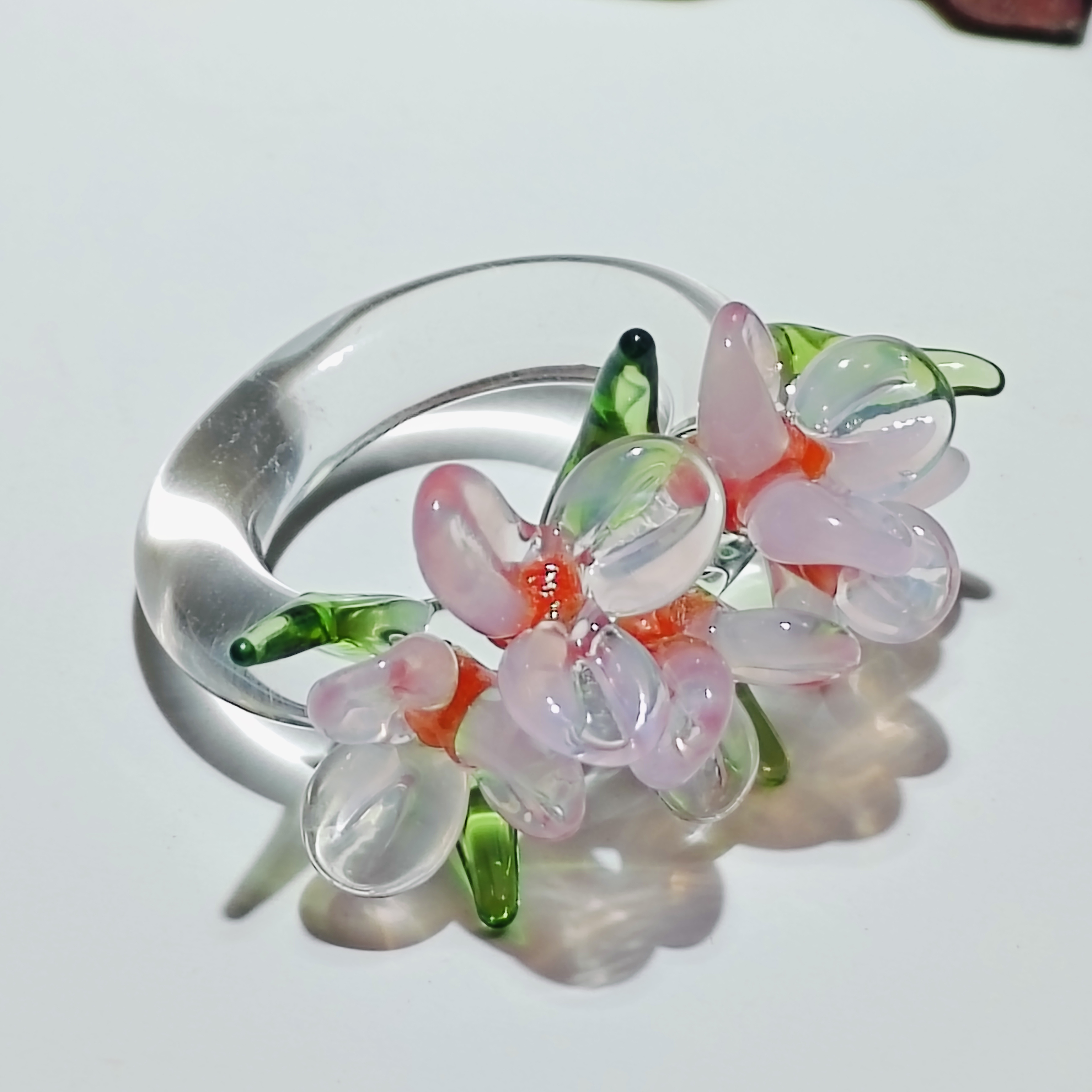 淄博博山陶瓷琉璃大观园手工琉璃蝴蝶戒指小众设计网红爆款潮流