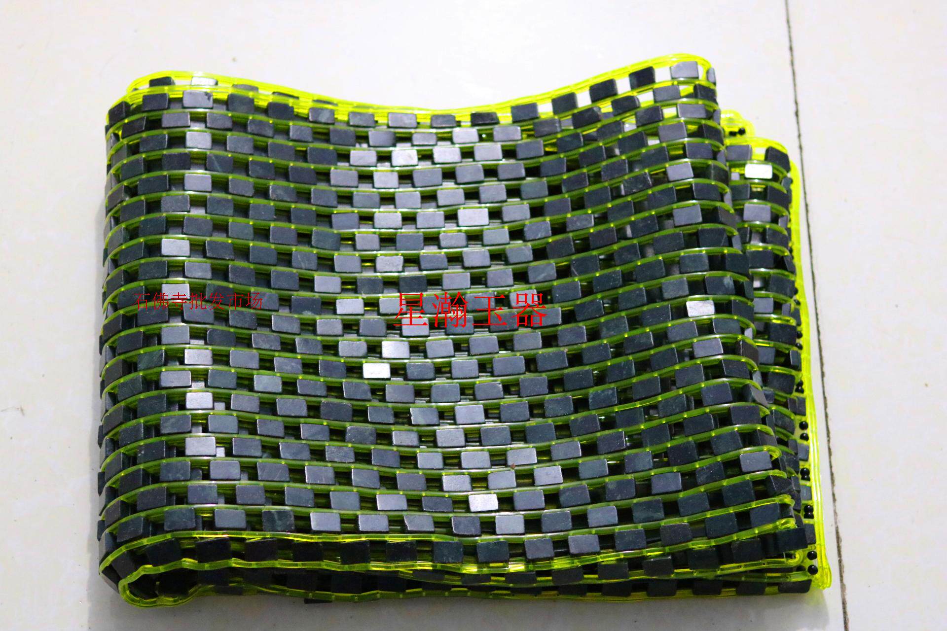 药王石热销天然养生墨绿玉保健墨玉片席子活磁玉席凉席玉石床垫子