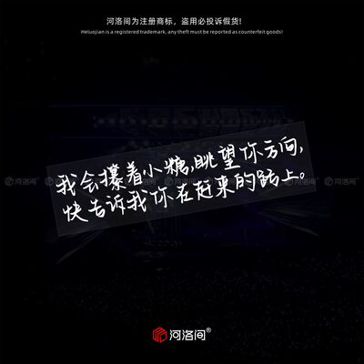 河洛间汽车贴纸陪你去流浪薛之谦