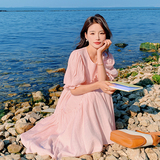 【新款现货】2023年夏装新款减龄粉嫩仙气连衣裙23829P125K178，女装连衣裙，浙宝296A