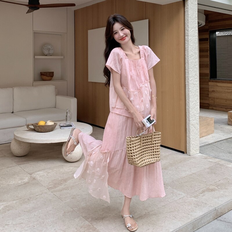 【新款】26夏季绝美粉色气质套装2B130--8167-P160-K268,女装套装/套裙,浙宝296A