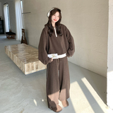 【新款现货】棕色假两件卫衣套装296A-8182-P195-K318，女装套装/套裙，浙宝296A