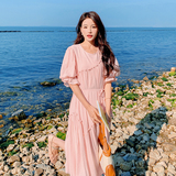 【新款现货】2023年夏装新款减龄粉嫩仙气连衣裙23829P125K178，女装连衣裙，浙宝296A