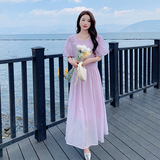 【新款】2023年夏装新款温柔风仙气连衣裙23816K125P178，女装连衣裙，浙宝296A