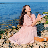 【新款现货】2023年夏装新款减龄粉嫩仙气连衣裙23829P125K178，女装连衣裙，浙宝296A