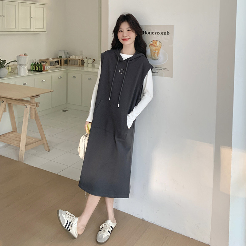 【现货】刺绣笑脸卫衣背心裙白T恤两件套296A-8131-P170-K248,商品下架区,浙宝296A