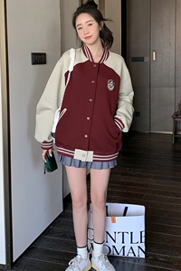 296A【秋装新款】2023款拼色减龄美式复古棒球服外套2333P140K198图片