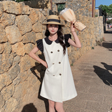 【新款】2023年夏装新款撞色小香风连衣裙23820P120K178，女装连衣裙，浙宝296A