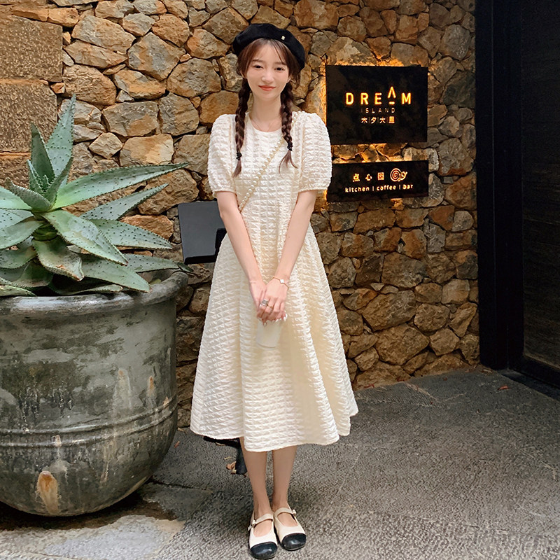 【新款现货】2023年夏装新款泡泡肌理连衣裙女减龄23825P120K178,女装连衣裙,浙宝296A