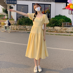 【新款现货】2023年夏装新款奶黄奶黄温柔风连衣裙23826P120K178图片