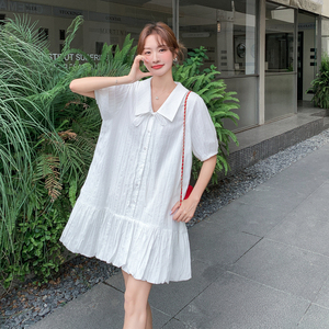 【26新款】少女感减龄娃娃领宽松连衣裙2B130-2601-P145-K248，女装连衣裙，浙宝296A
