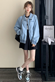 296A【秋装新款】2023新款复古美式牛仔外套2336-P140K198，女装短外套，浙宝296A