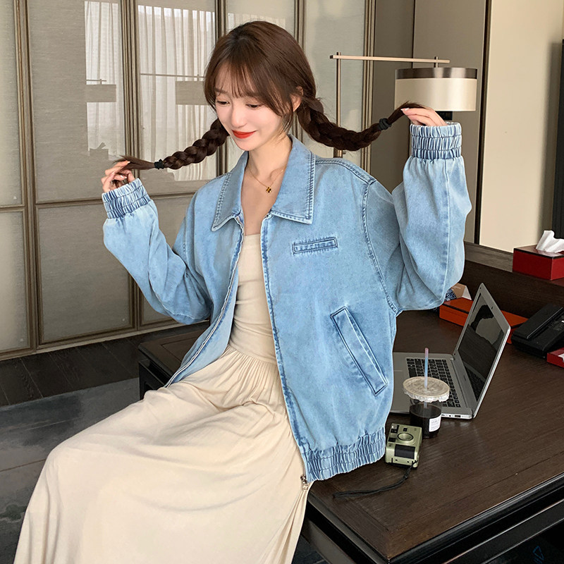 296A【秋装新款】2023新款复古美式牛仔外套2336-P140K198,女装短外套,浙宝296A