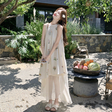 【26新款】挂脖刺绣仙气度假风连衣裙2B130-2607-P150-K258，女装连衣裙，浙宝296A