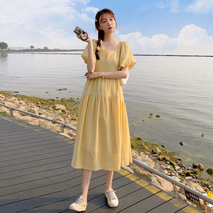【新款现货】2023年夏装新款奶黄奶黄温柔风连衣裙23826P120K178图片