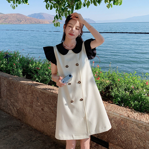 【新款现货】2023年夏装新款撞色小香风连衣裙23820P120K178,女装连衣裙,浙宝296A