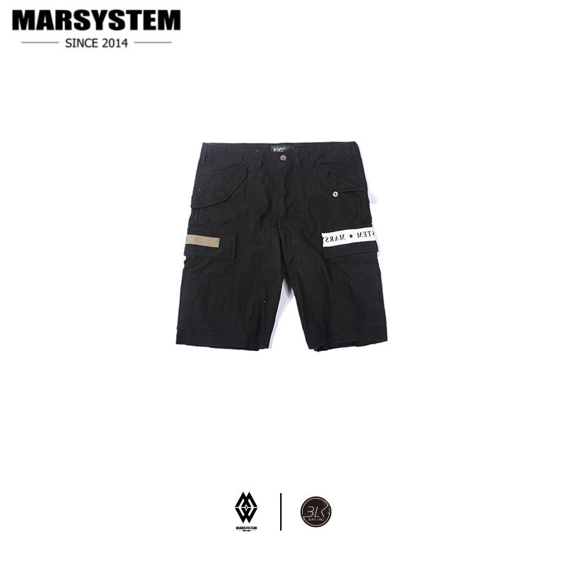 MARSYSTEM B.L.K POCKET RIBBON SHORTS BLACK 口袋工装短裤流行在类目 男装, 休闲裤中 - 来自Buy2taobao.com提供专业的淘宝代购服务
