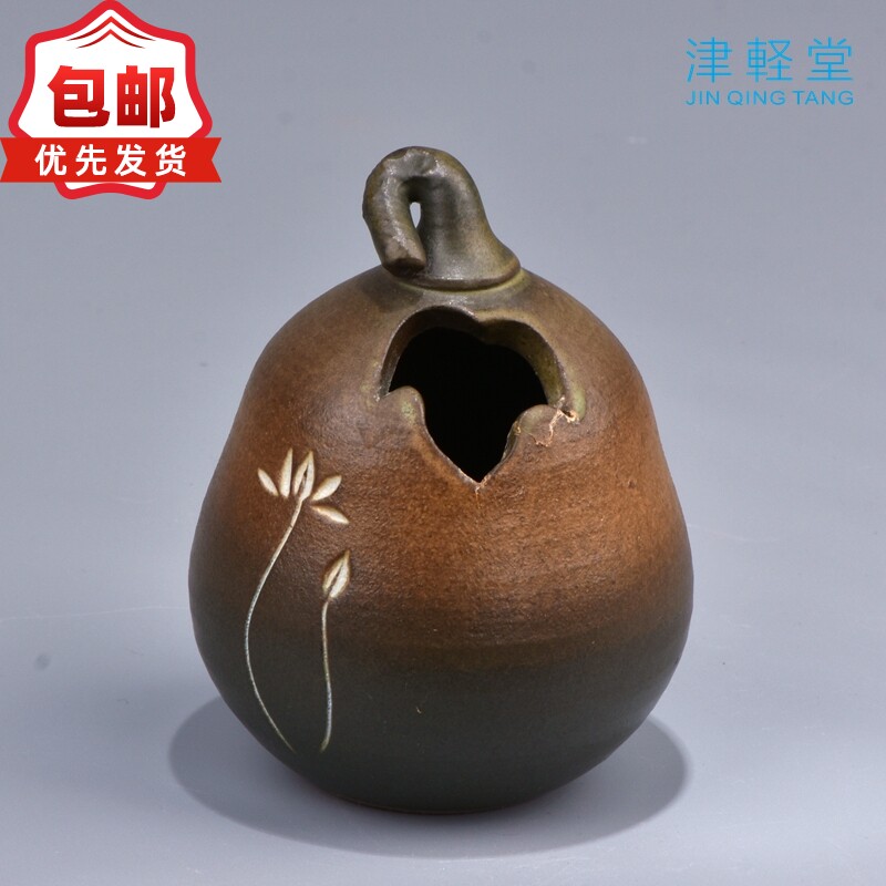台湾陶巧明陶瓷花器茶室绿植装饰
