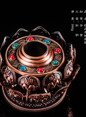 手摇转经轮莲花底座适合中号小号转经筒底座红筒