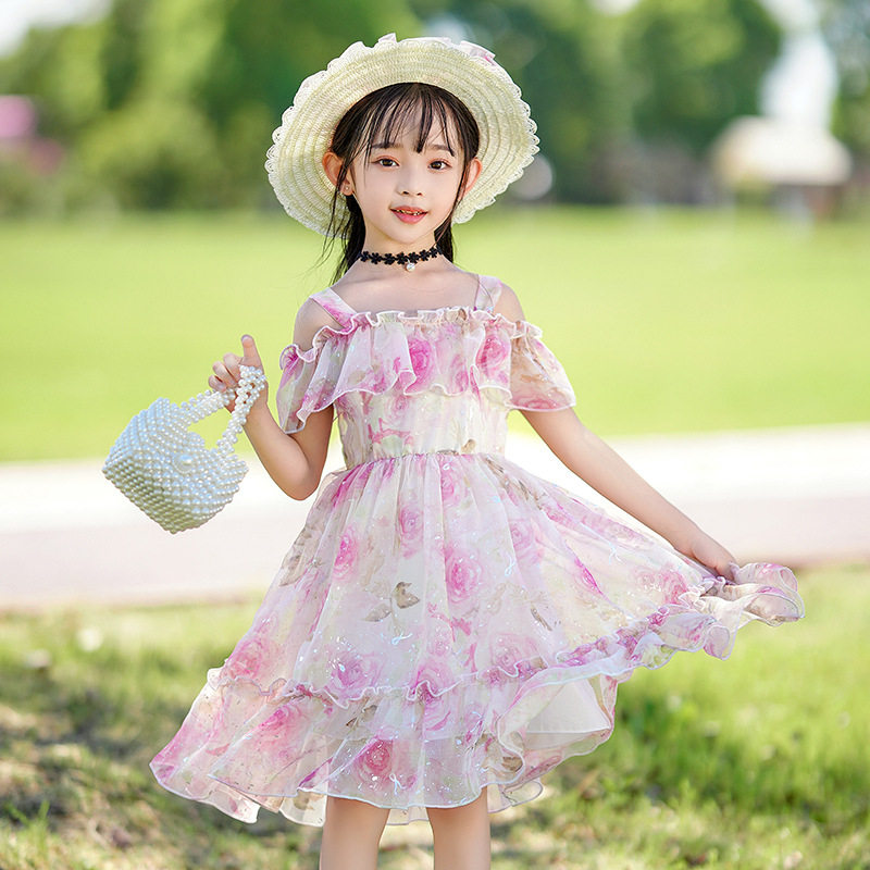 女童夏季连衣裙2025新款儿童碎花裙子小童公主裙洋气时尚夏天裙子