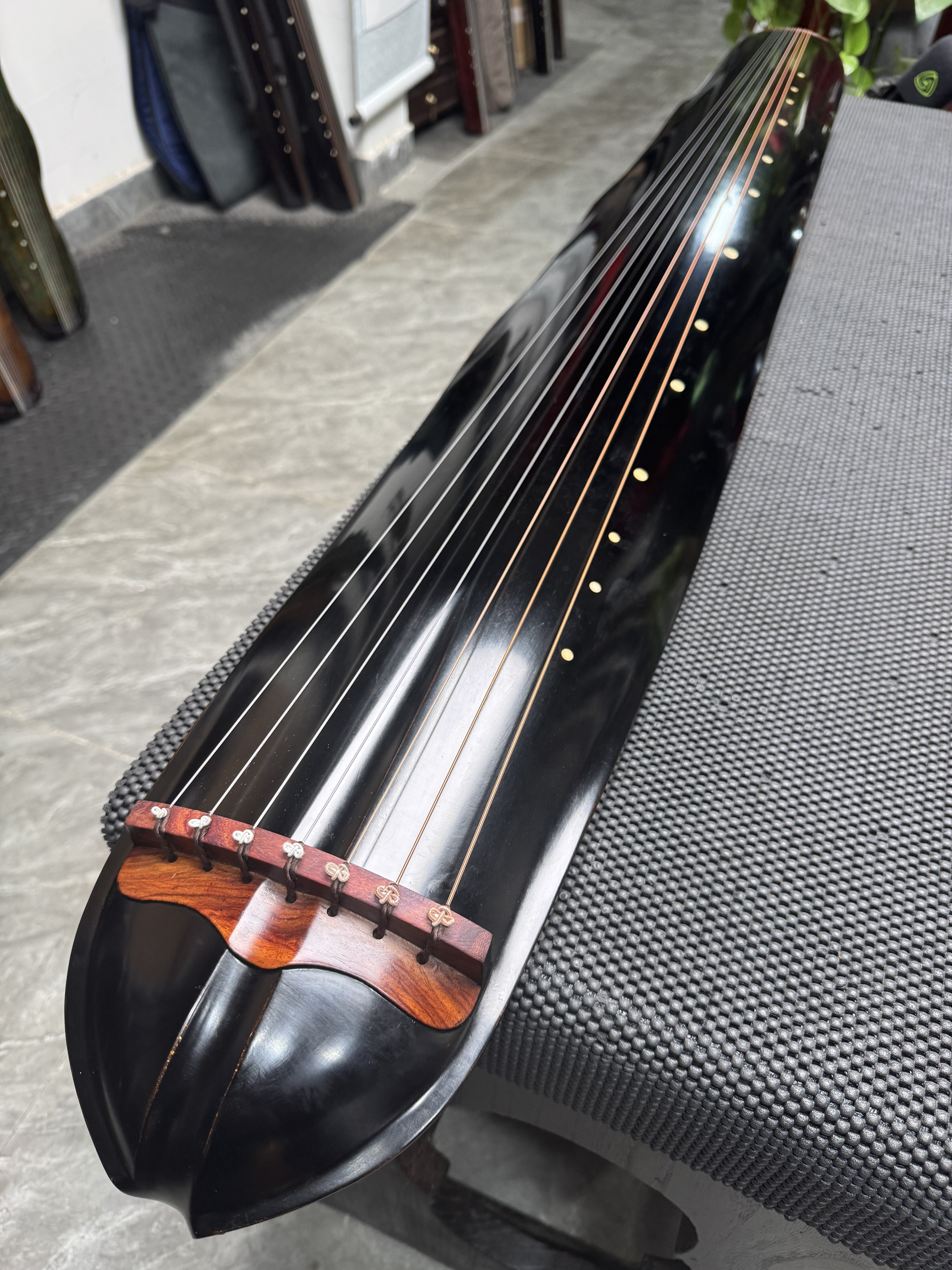 纯生漆纯鹿角霜老青桐木蕉叶式蕉林听雨收藏级演奏古琴