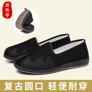 老北京布鞋中国风男单复古僧鞋防滑云头老头鞋黑布鞋中老年功夫鞋